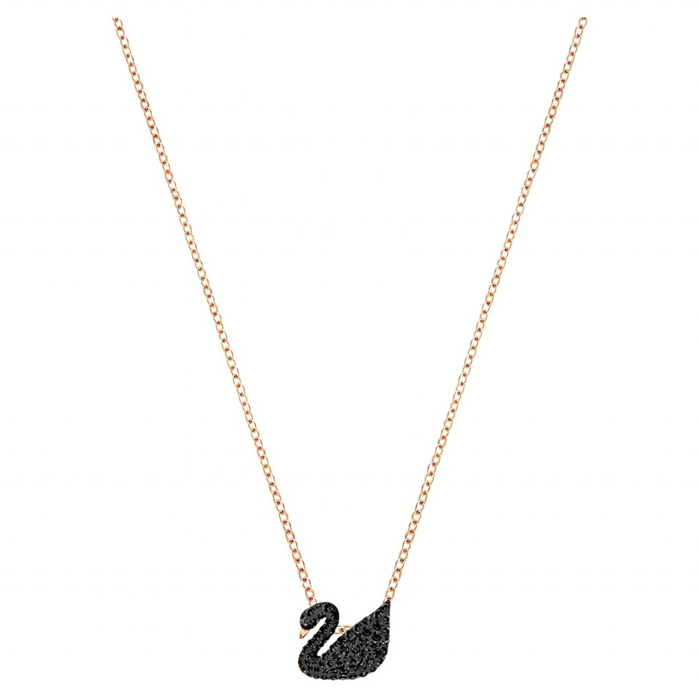 Swarovski Elegant Black and Gold Swan Necklace Small(5204133) - Picture 2 of 3